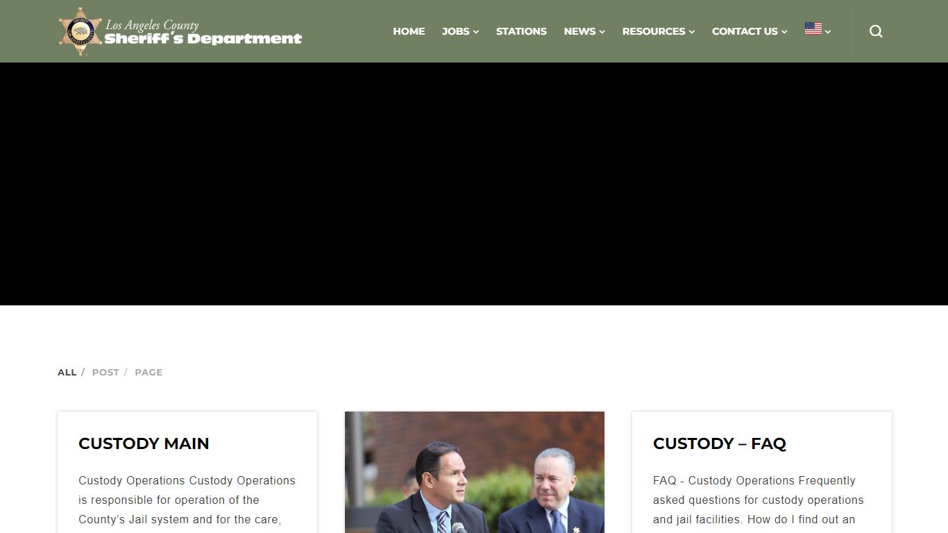 Deposit money - Los Angeles County Sheriff's Department